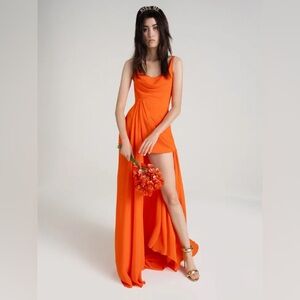 VERA WANG EVA ORANGE DRESS